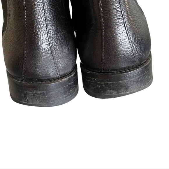 TAFT Men’s Black Leather Chelsea Pull-On Ankle Boots Handcrafted In Spain 40