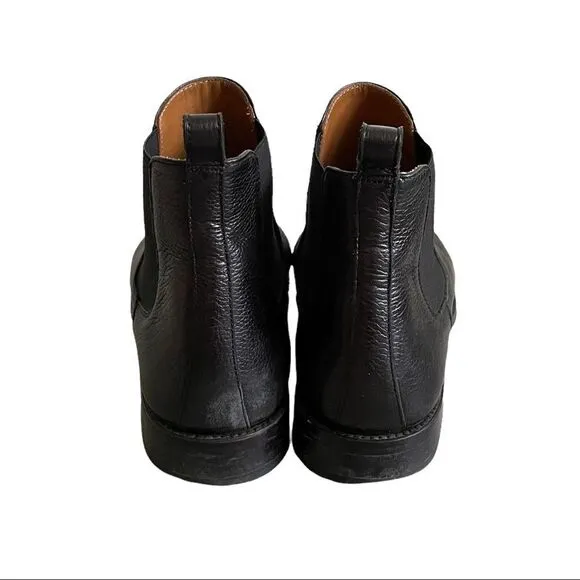 TAFT Men’s Black Leather Chelsea Pull-On Ankle Boots Handcrafted In Spain 40
