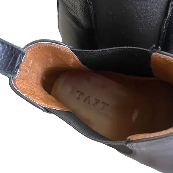 TAFT Men’s Black Leather Chelsea Pull-On Ankle Boots Handcrafted In Spain 40