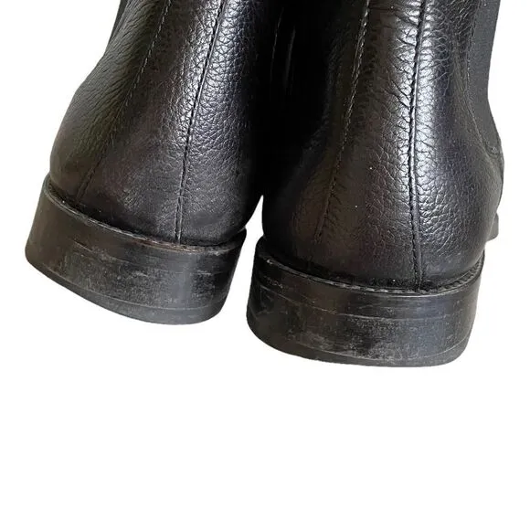 TAFT Men’s Black Leather Chelsea Pull-On Ankle Boots Handcrafted In Spain 40