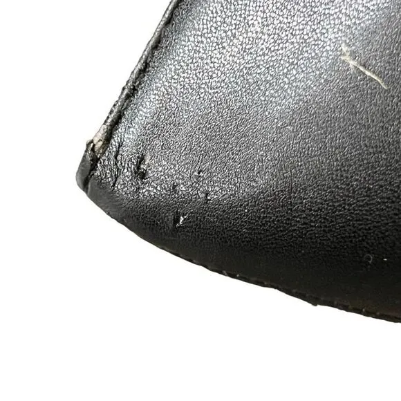 Tahari Langley Black Block Heel Loafers