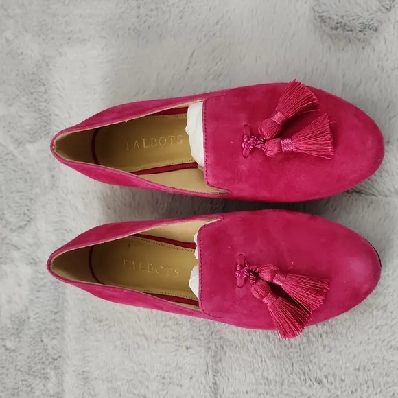 TALBOTS pink loafers size 5 1/2