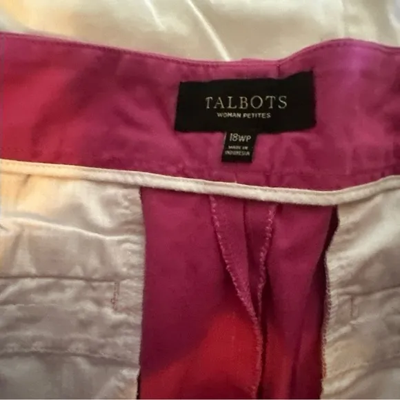 Talbots Plus Size Set of Three Women's Shorts - Pink, White, Coral