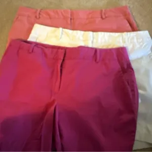 Talbots Plus Size Set of Three Women's Shorts - Pink, White, Coral