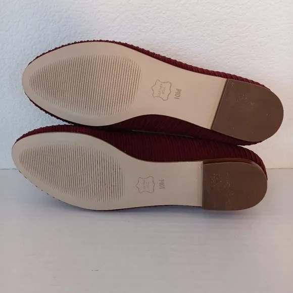 Talbots Ryan Corduroy Loafers Embroidered Owl Rich Red/Burgendy US Size 10M