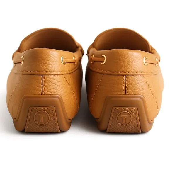 Talbots Tan Leather Loafers with tassels sz 8 nwot
