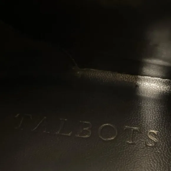 Talbots Women’s Black Leather Fold Over Grey Cuff  Riding Boots