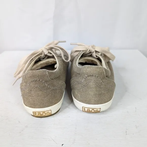 Taos Footwear Star Tan Beige Canvas Sneakers