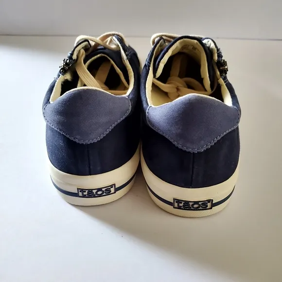 Taos  Z Soul Footwear Blue and Cream Sneakers with Canvas Upper Size 9
