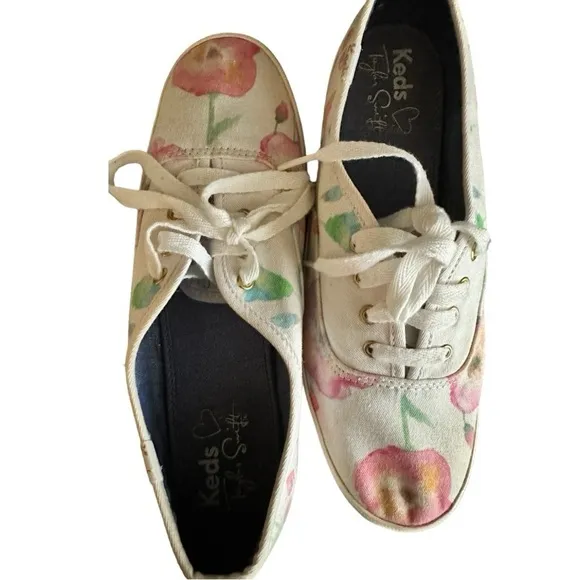 Taylor Swift x Keds Limited Edition Champion Flower Sneakers Size 7.5