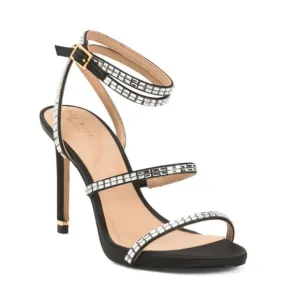 TED BAKER Black Leather Sophia Ankle Strap Heeled Sandals