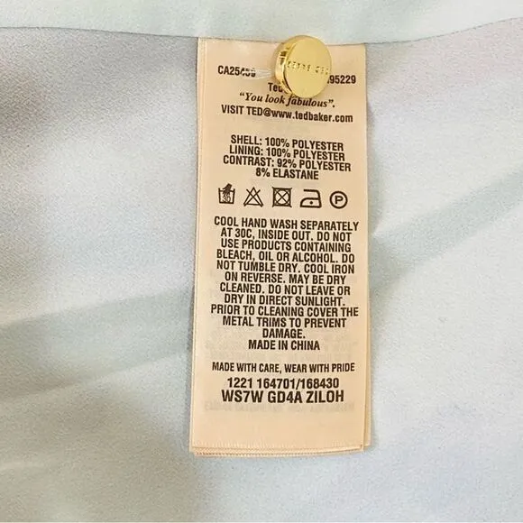Ted Baker Entangled Enchantment Ziloh Bow Detail Maxi Dress Ted Sz 0 US 2/4 NWOT