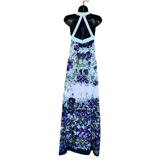 Ted Baker Entangled Enchantment Ziloh Bow Detail Maxi Dress Ted Sz 0 US 2/4 NWOT