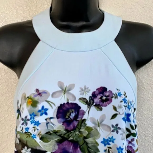 Ted Baker Entangled Enchantment Ziloh Bow Detail Maxi Dress Ted Sz 0 US 2/4 NWOT