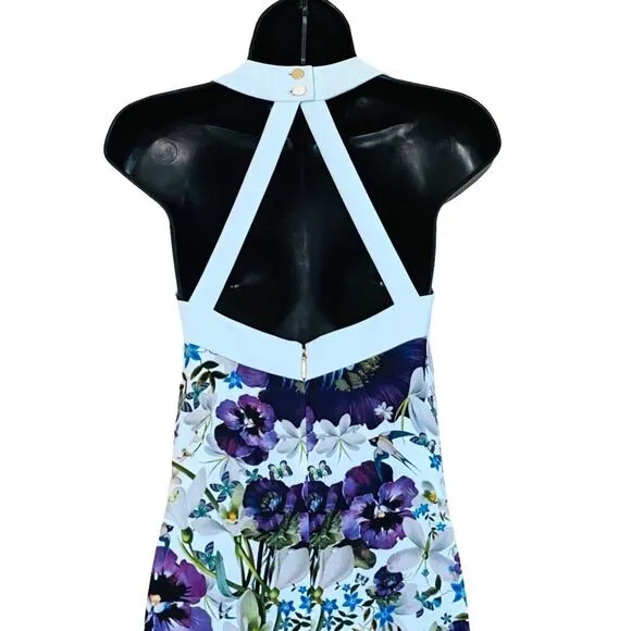 Ted Baker Entangled Enchantment Ziloh Bow Detail Maxi Dress Ted Sz 0 US 2/4 NWOT