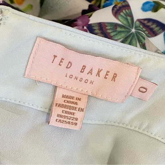 Ted Baker Entangled Enchantment Ziloh Bow Detail Maxi Dress Ted Sz 0 US 2/4 NWOT