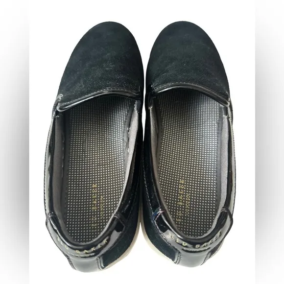 Ted Baker London Chaise Black Suede Slip On Loafers