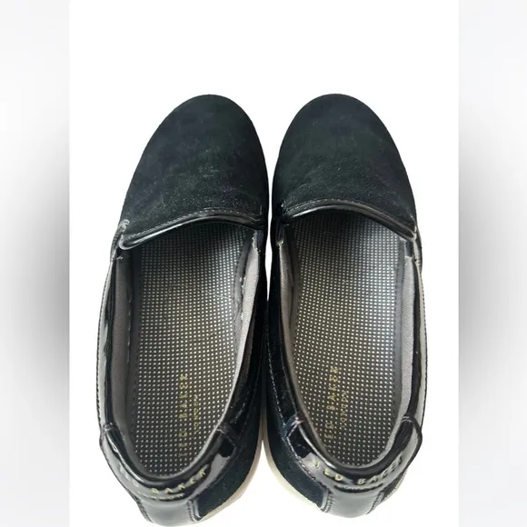 Ted Baker London Chaise Black Suede Slip On Loafers