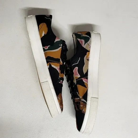 Ted Baker London Ephron Sneakers Canvas Skate Brown Black White Size 14
