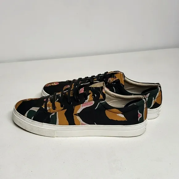 Ted Baker London Ephron Sneakers Canvas Skate Brown Black White Size 14