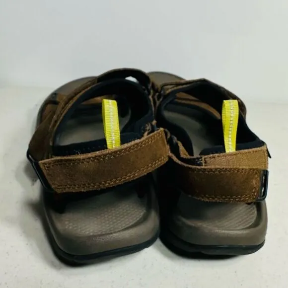 Teva Brown Sandals with Yellow Accents