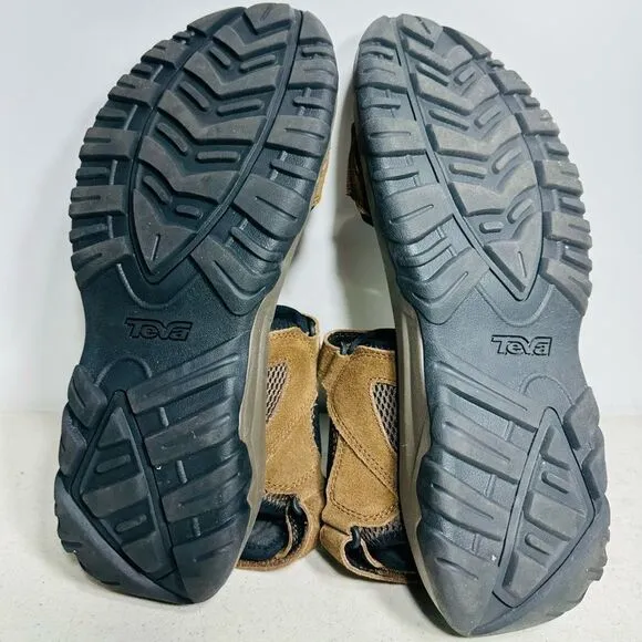Teva Brown Sandals with Yellow Accents