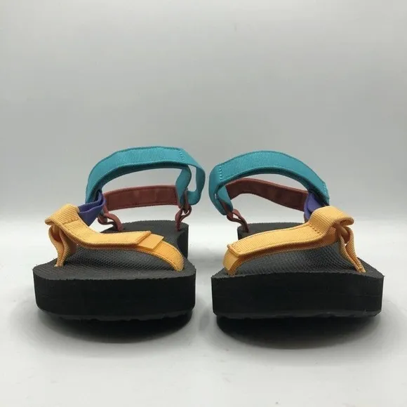 Teva Womens Bright Retro Multi Universal Midform Strappy Sandals 10