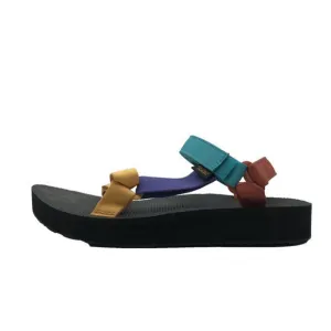 Teva Womens Bright Retro Multi Universal Midform Strappy Sandals 10