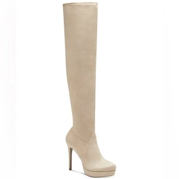 Thalia Sodi Women Medium Clarissa Over The Knee Boots, Taupe