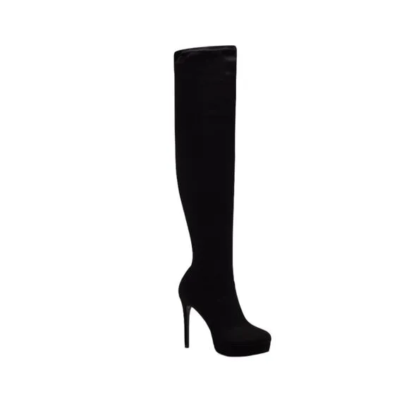 Thalia Sodi Women's Clarissa Over The Knee Boots Black Size 7 1/2