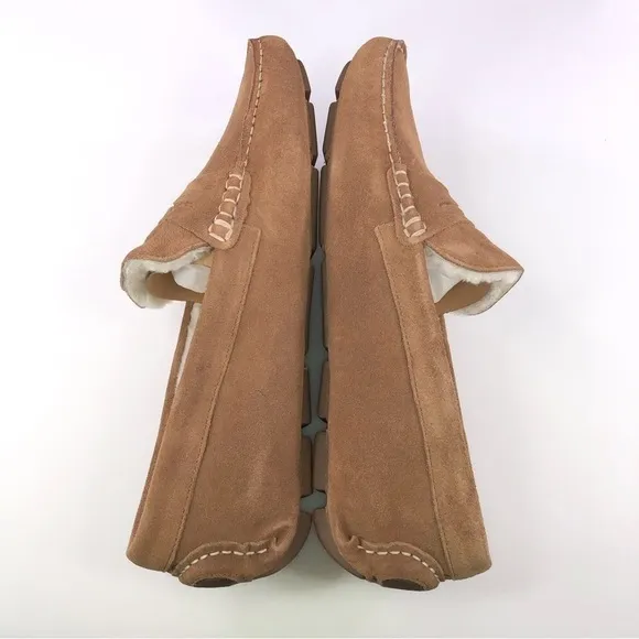 The Men's Store at Bloomingdale's Shearling Slippers Tan/Natural Suede Loafers