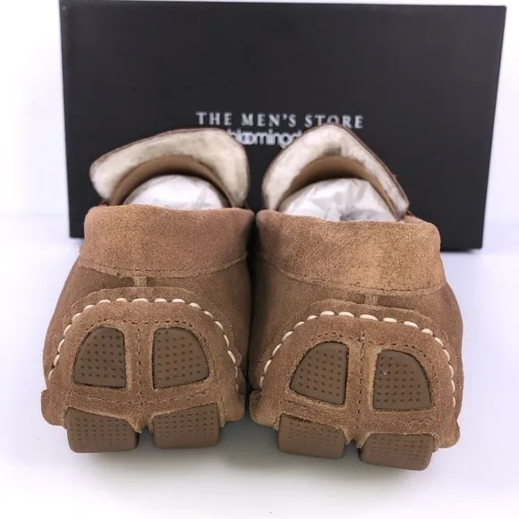 The Men's Store at Bloomingdale's Shearling Slippers Tan/Natural Suede Loafers