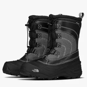 The North Face Alpenglow IV kids boys thermfelt Black and Gray Winter Boots NWOT