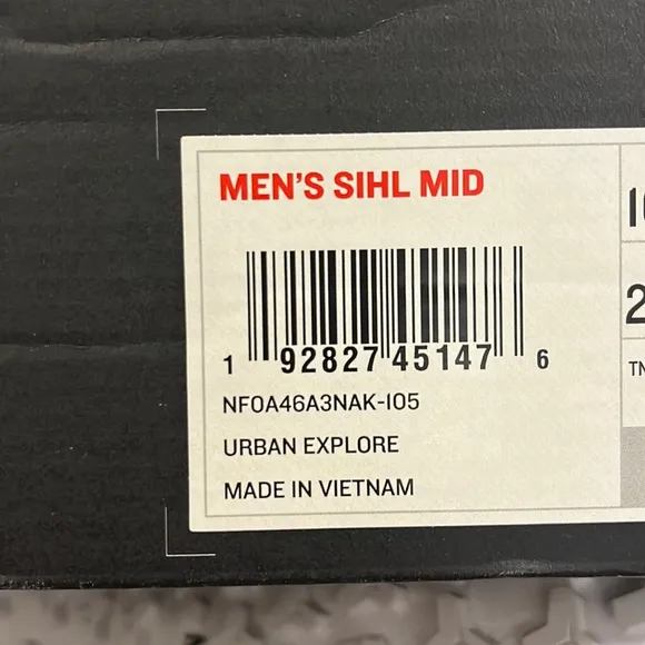 The North Face Sihl Mid Shoes Sneakers new black red Urban Explorer Mens 11.5