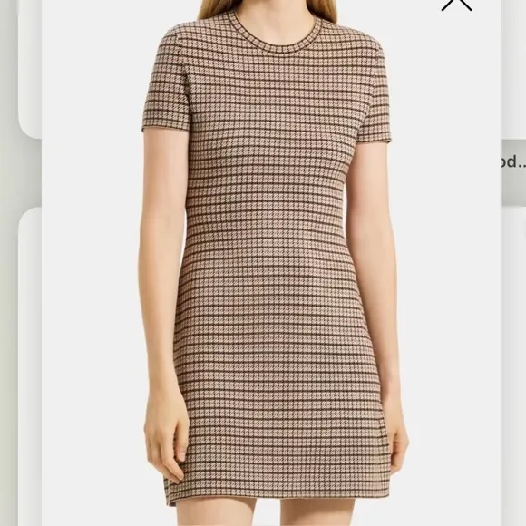 Theory Branteen black multi fine bilen dress