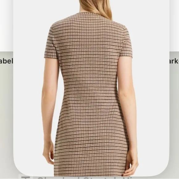 Theory Branteen black multi fine bilen dress