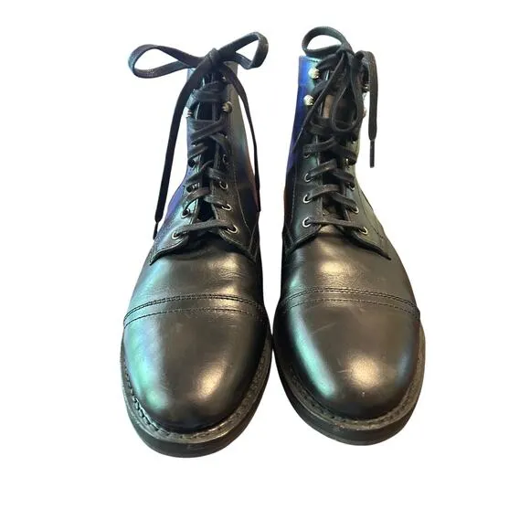 THURSDAY BOOT CO. Men’s Captain Boot Black Leather Lace Up Size 11