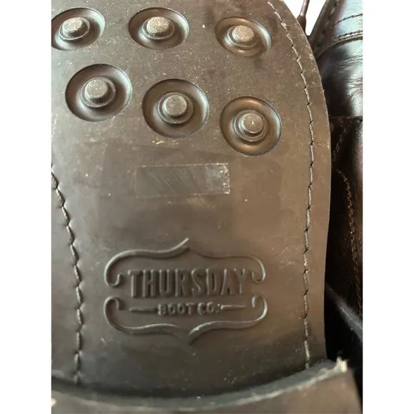 THURSDAY BOOT CO. Men’s Captain Boot Black Leather Lace Up Size 11