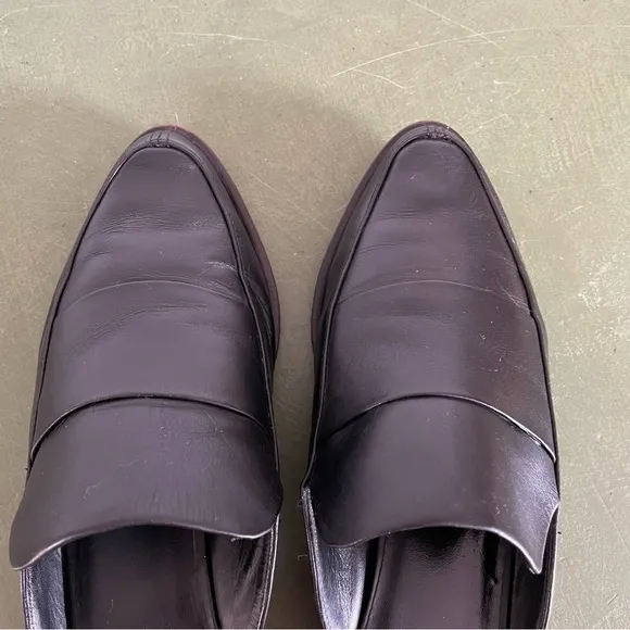 Tibi DENNI Slip On Shoes/Mules/Loafers in Black Leather *Brazil*