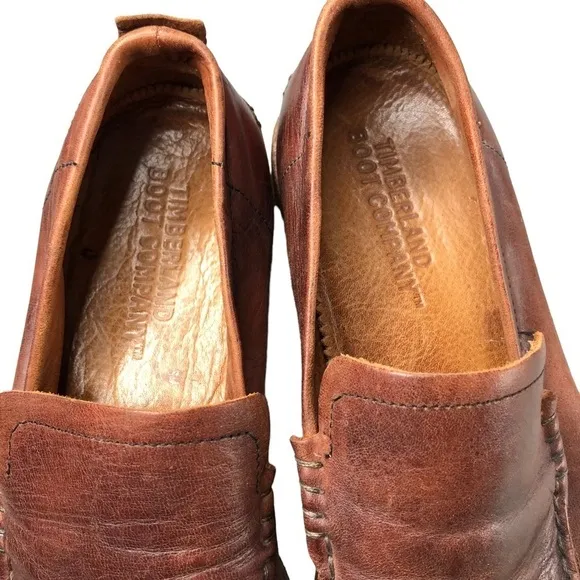 Timberland Boot Co Mens Leather Slip On Loafers