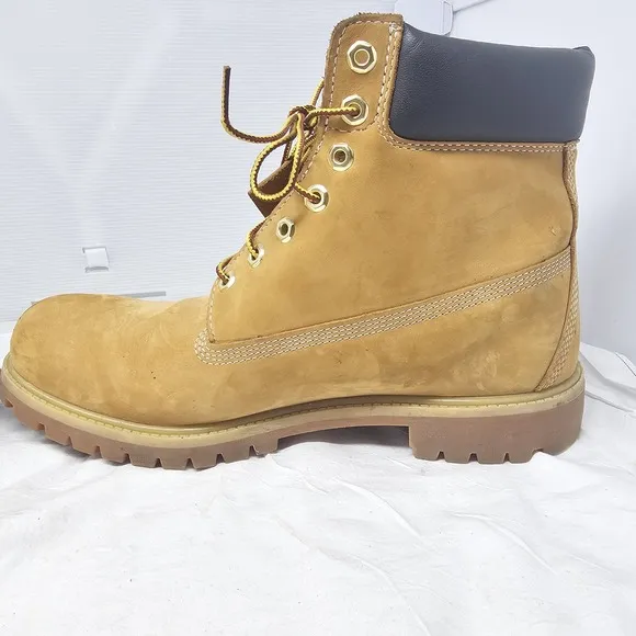 Timberland Boots  6-Inch Premium Mens Size 12M Tan Classic Outdoor A7898