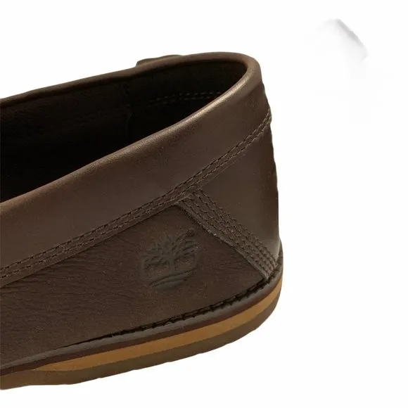 Timberland Brown Leather Ortholite Slip On Loafers