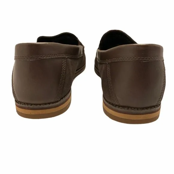 Timberland Brown Leather Ortholite Slip On Loafers