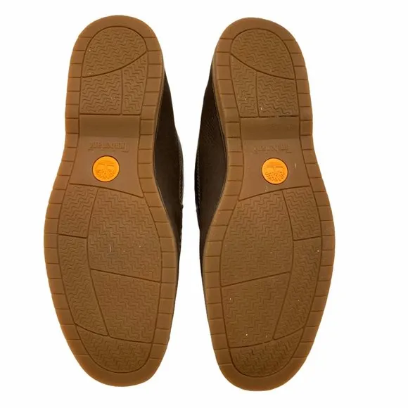 Timberland Brown Leather Ortholite Slip On Loafers