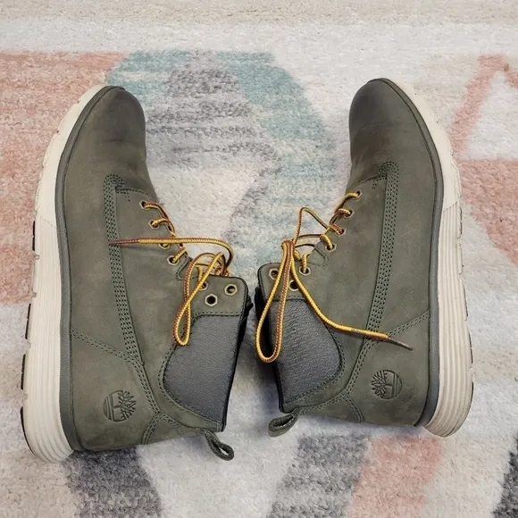 Timberland Green Suede high top shoes boots Men's size 7.5
