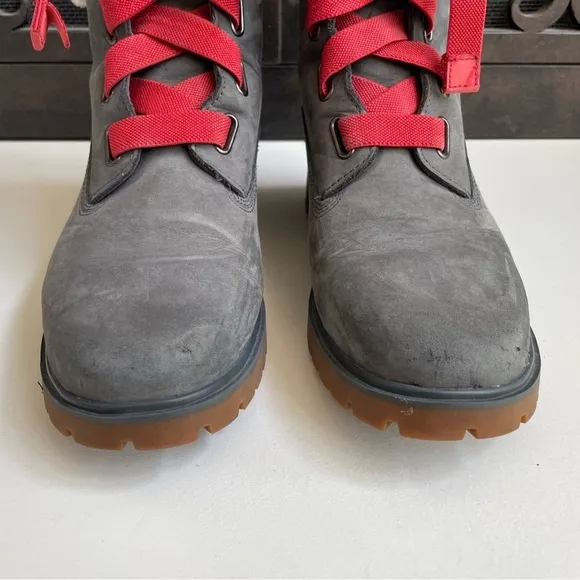 Timberland Jayne Shearling-Collar Waterproof Boots Leather 10