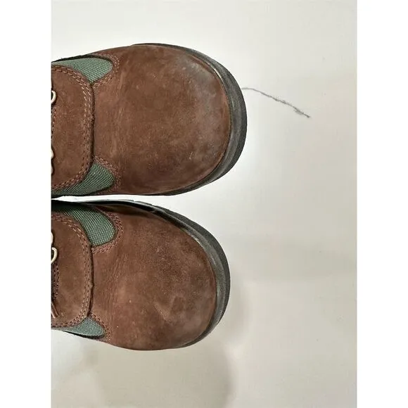 Timberland Kids Field Boots Brown Leather Lace Up Size 4.5 Brown Leather