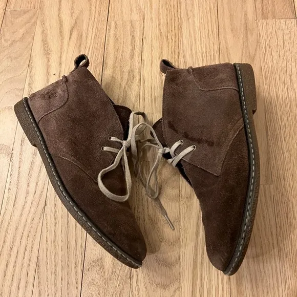 Timberland Lace Up Brown Desert Leather Chukka Boots Size 4.5