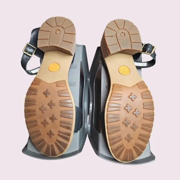 Timberland Laguna Shore Black Strappy Sandals Mid Heel Size 10