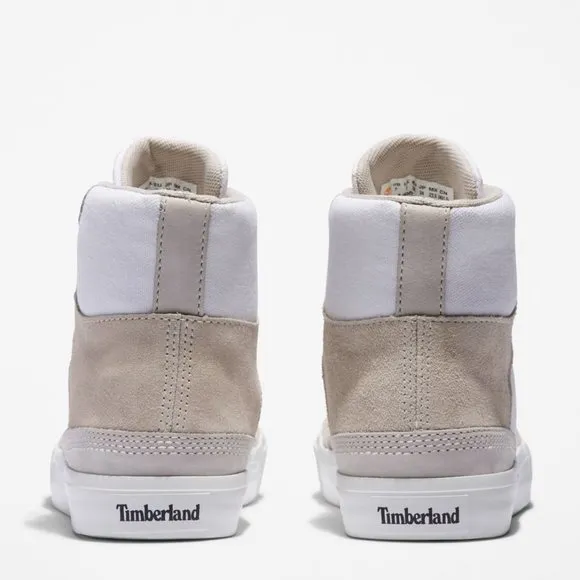 Timberland Skyla Bay White High Top Sneakers Boots Bootie Shoes Flats 9.5 10 NEW